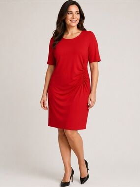 Worthington Red Scoop Neck Dress
